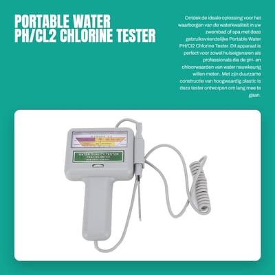 Dailygoods- Waterkwaliteit Tester Eenvoudige Werking - Watertester Zwembad - Watertester Spa - Draagbare Tester - Compact - 18 x 11.6 x 3.1 cm - Water Tester
