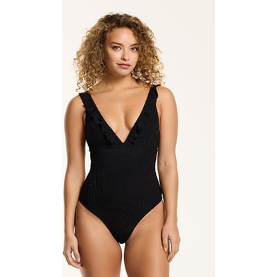 Shiwi Ladies Bobbie Swimsuit Tiger Structure Black Tiger Structure Size: 34 | One-Pieces Outlet | Dames | Zwart