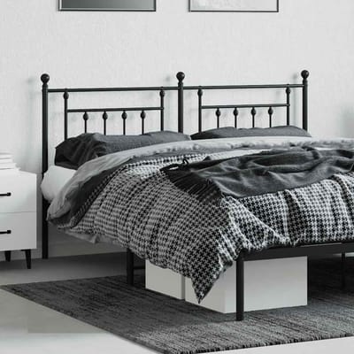 vidaXL - Vervangend - hoofdbord - 160 - cm - metaal - zwart