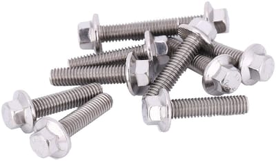 Dailygoods- Flensbout M6 - Zeskantschroef met Flens - Roestvrij Staal 304 - Vervanging voor Bevestigingen - Geschikt voor Meubels en Machines - Corrosiebestendig - Schroef