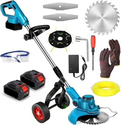 Elektrische Grastrimmer - Snoeier Grasmaaier - Tuinonderhoud Vereenvoudigen - Borstelloze Motor - 91-130 cm Verstelbaar - Zwart