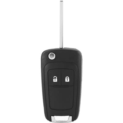 Coque de clé de voiture pliable à distance 2 boutons pour Vauxhall Opel Astra Insignia gray