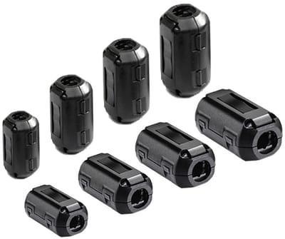 NTH products Ferriet Ringkernset Ruisverjager Zwart Kabelclip Filter 8 Stuks Geschikt voor Elektronica