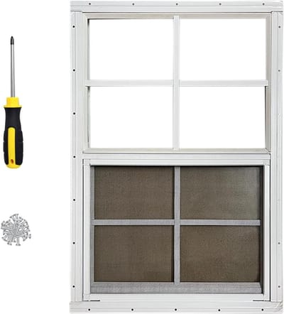 Schuurraam - Loods venster - Ruimte verlichten - Flush Design - 14x21 inch - Wit