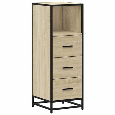 vidaXL - Badkamerkast - 35x37,5x100 - cm - bewerkt - hout - sonoma - eikenkleurig
