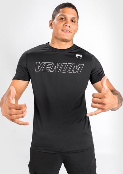 Venum Classic Evo Dry Tech T-shirt Zwart Wit - S