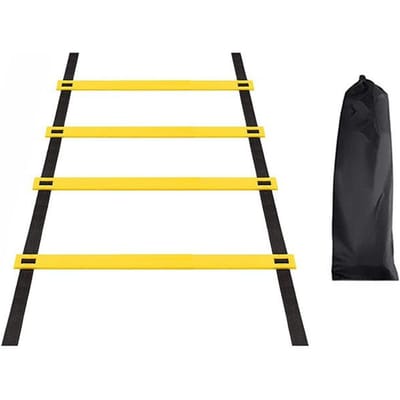Snelheidsladders Nylon Riemen Voor Snelheidstraining En Sport Flexibiliteit Snelheid Voetbaltraining Energieladder Materiaal 200cm yellow