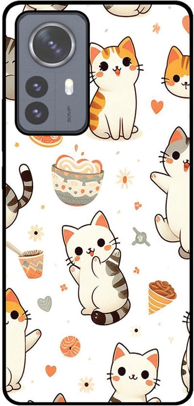 Smartphonica Telefoonhoesje Geschikt voor Xiaomi 12 Pro met katten opdruk - TPU backcover case cat design geschikt voor Xiaomi 12 Pro