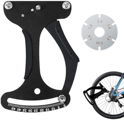 Dailygoods- Spaakspanningsmeter Aluminiumlegering - Fietspaakspanner - Instelgereedschap - Tensiemeter - Ergonomisch ontwerp - 19,5 x 12,5 x 3 cm - Spakenmeter