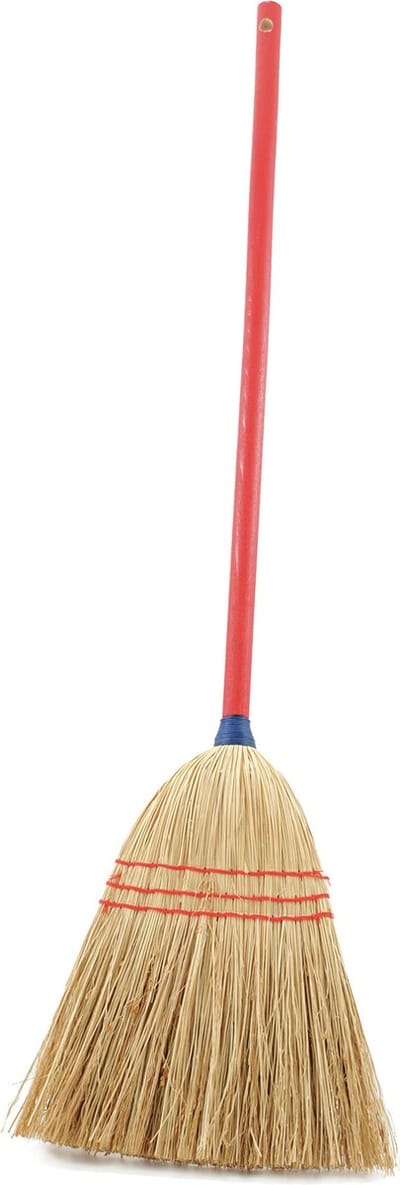 Kinderbezem - Stro - Rode Steel - 75 cm - Kamerbezem