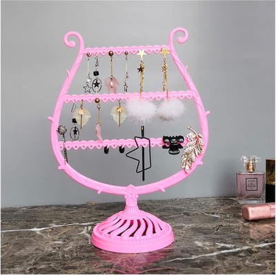 Sieradenhouder - Juwelenrek - Sieraden Organiseren - Boomvorm - 27 cm hoog - Roze