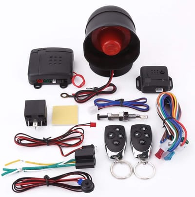 Auto Alarmsysteem - Voertuig Beveiliging - Anti Diefstal - Universele Toepassing - 12 Volt - Zwart