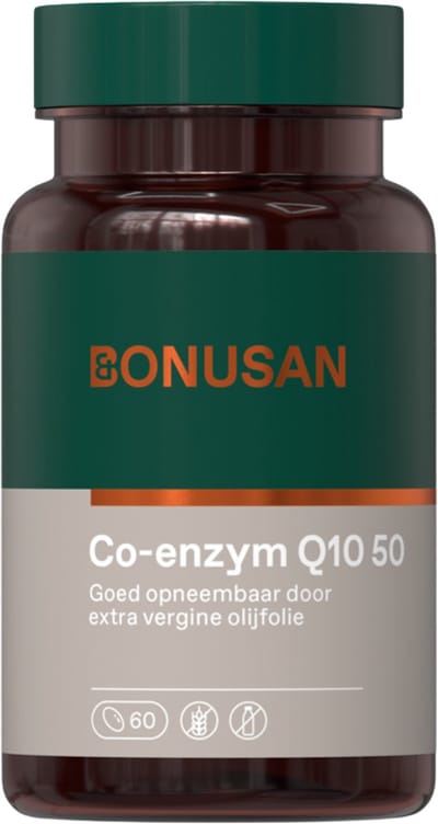 BONUSAN Co-enzym Q10 50 - 120 Softgels - Tegen Schadelijke Zuurstofradicalen