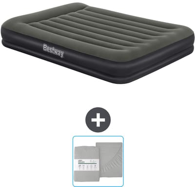 Bestway luchtbed - 2-Persoons - 152 x 203 x 36 cm - Groen - Inclusief en Hoeslaken