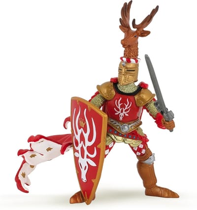 Speelfiguur - Mens - Ridder - Hert - Rood