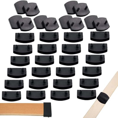 Cosensi - Slatted Base Holders - Vervangingsonderdelen - Zwart - Slatted Bases - 36 Stuks - Geschikt voor Slat Frames