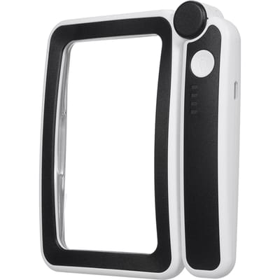 Loupe Portative 4X Loupe pour Lire Page Complète de Livre Journal Loupe Rectangulaire avec Lumineuse