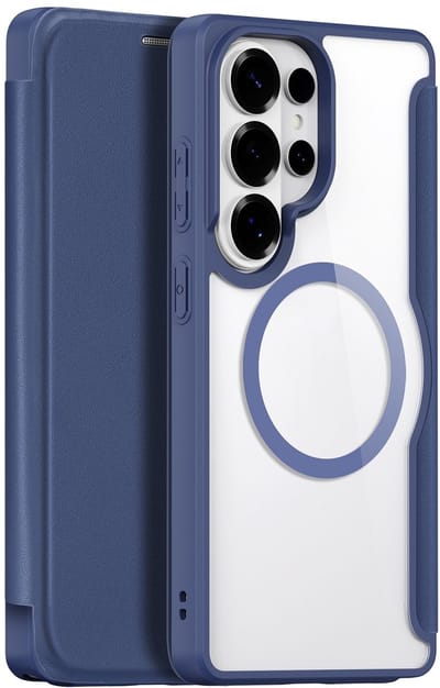 Dux Ducis Hoesje - Geschikt voor Samsung Galaxy S26 Ultra Hoesje - Dux Ducis Skin X Pro Series Book Case - MagSafe Compatible - Blauw