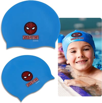 Spider-Man Zwemcap MARVEL Silicone voor kinderen 3+, Rekbaar, Universele maat voor zwembad