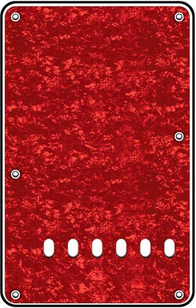 Boston BP-313-PR back plate, string spacing 11,2mm, 3 ply, standard Stallion, 86x138mm, pearl red