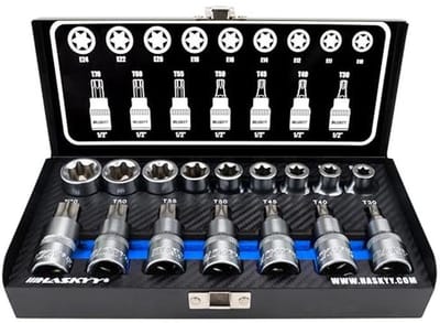 Professionele 16-delige schroevendraaierbitset Torx en moerset