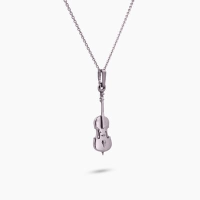 Pinchme Charms - Viool bedel – Draag je liefde voor muziek dichtbij - Echt zilver - Handgemaakt in Nederland - Luxe cadeauverpakking - Ketting Sieraden