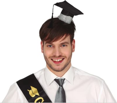 Geslaagd/diploma gehaald verkleed diadeem/haarband - afstudeer thema feest accessoires