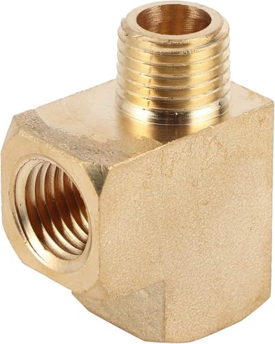 Brass Pipe Fitting - Barstock Street Tee - NPT 1/4" Female Pipe x NPT 1/4" Male Pipe x NPT 1/4" Female Pipe - Hoge Kwaliteit, Duurzaam