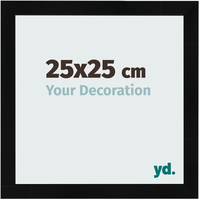 Your Decoration - Fotolijst 25x25 cm - MDF - Zwart Hoogglans - Pisa