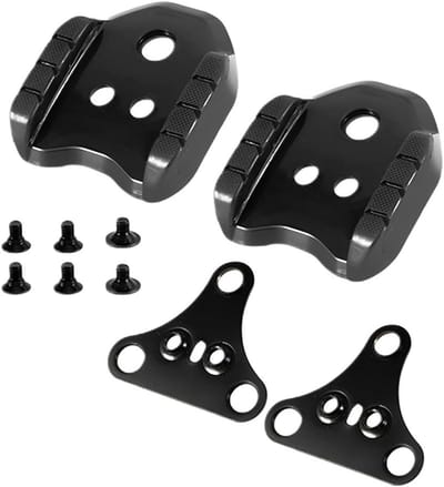 Pedal Adapter - Metal Double Cleat - Bicycle Pedal Converter Compatible with Mountain Biking - Road Bike Pedals