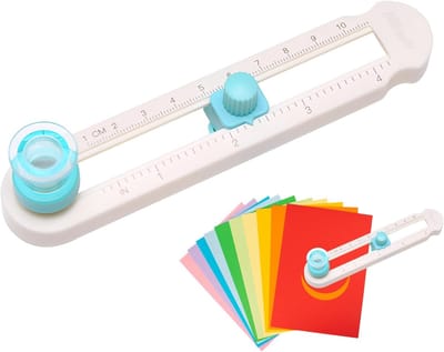 1 Handcirkelsnijder - Snijdt tot 2-20 cm - Nauwkeurig snijden - Met beschermkap - Gemakkelijk te gebruiken - Geschikt voor papier, karton en dun plastic - Blauw