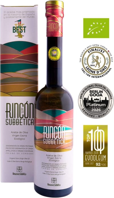 Rincón de la Subbética - Bekroonde Biologische Extra Vierge Olijfolie - Premium Kwaliteit uit Spanje - 250ml