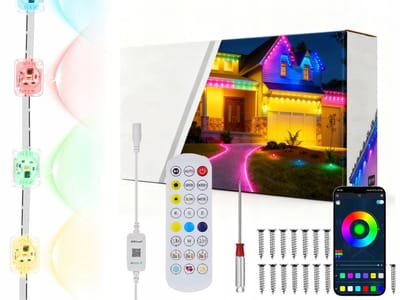 Permanente Buitenverlichting - Slimme LED Snoer voor Gevel & Dakgoot - Kerst & Halloween Decoratie