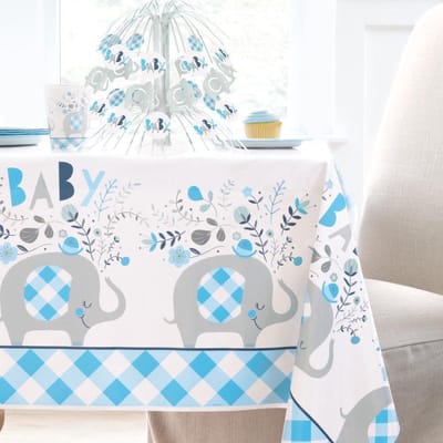Tafelkleed Floral Elephant Blauw 137x213cm