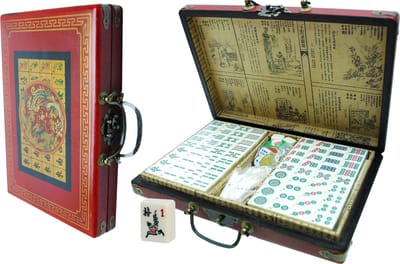 HOT Games Mah-Jong Reis koffer - Chinees gezelschapsspel met 144 tegels