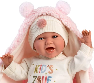 Llorens babypop Mimi vrolijk met geluid kleding en speen 42 cm