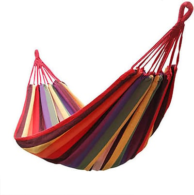 Hangmat Katoen - Dubbele Hangmat - Outdoor Ontspanning - Scheurbestendig Duurzaam - 180 x 80 cm - Naturel