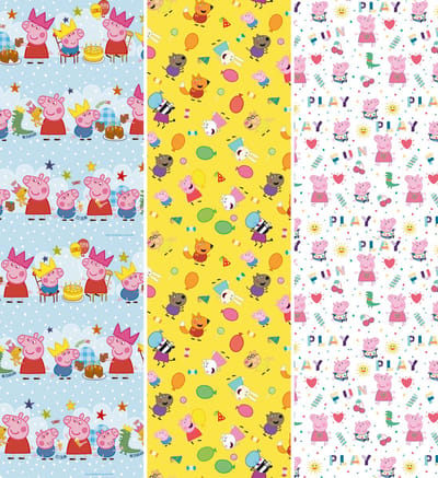 Inpakpapier Peppa Pig - 70 x 200cm - 3 Rollen