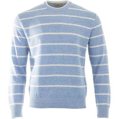 Paul & Shark Trui Riviera Urukai Linen-Cotton Blend Crewneck Blue Bonnet / male