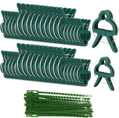 Famanu – Plantenklemmen assortiment - 200 stuks in verschillende maten - tuinclips voor ondersteuning van klimplanten - tomaten - komkommers en bloemen - geschikt voor binnen en buiten