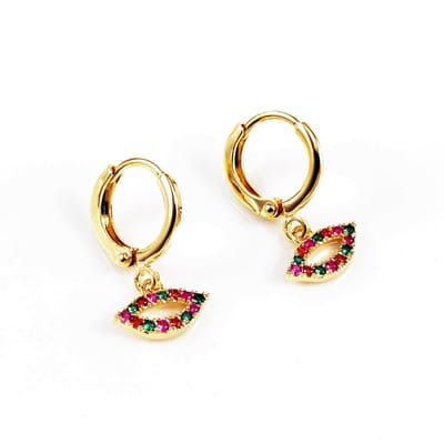 Dottilove Ø12mm Sweet Kiss Oorbellen Dames - Oorringen - Gold Plated