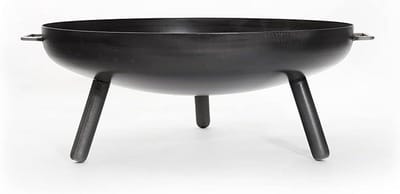 Vuurschaal Staal - Buitenhaard Kom - Terras Verwarmen - Verwijderbare Poten - 55 cm - Zwart