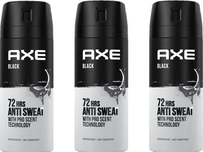Axe Deospray - Dry Black- Deodorant - 150 ml - Voordeelverpakking 3 stuks