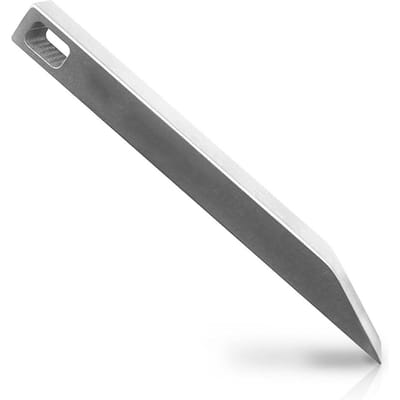 Mini sleutelhanger koevoet voor dagelijks gebruik, kleine koevoet multitool, robuuste roestvrijstalen zakkoevoet zilver