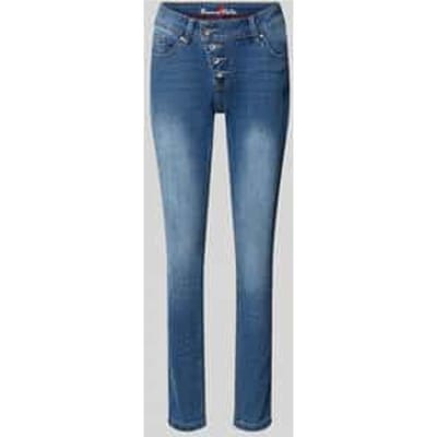 Straight fit jeans met knoopsluiting, model 'Malibu'