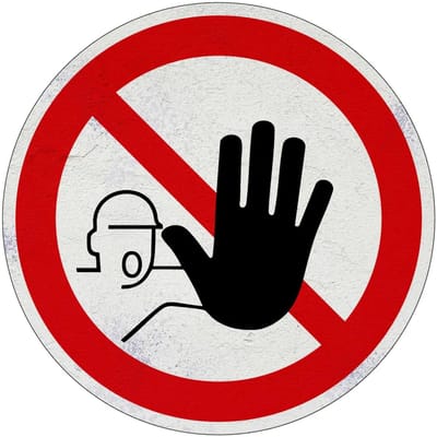 Geen toegang voor onbevoegden verbodsbord - P080 | Sign Again materiaal | 10 cm
