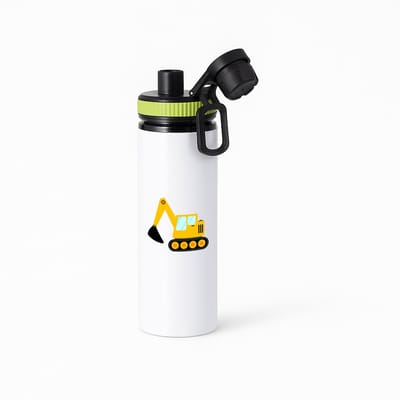 Hacebo® - Shovel waterfles met draaidop groen - Trekker - Bouwmeester - Werken in de bouw - bouwer - bouwvakarbeider - klusjesman - water fles - 850ML