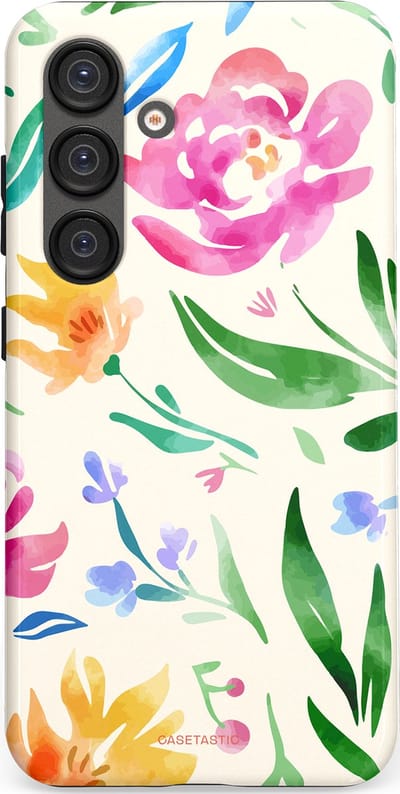 Casetastic Hoesje Geschikt voor Samsung S25 - Stijlvolle Beschermende Duo-layer Case - Waterflora