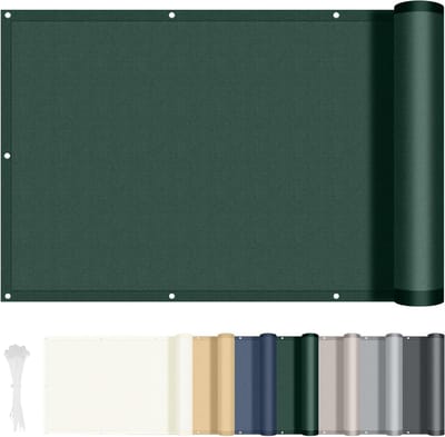 Balkon Scherm - Privacy Scherm - Buiten Leven - Waterdicht UV-Werend - 90x500 cm - Donkergroen