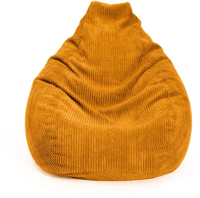 Lumaland Gaming Zitzak XXL van corduroy | Gamingstoel voor volwassenen en tieners | Comfortabele zitzak 135 x 100 cm - Mosterdgeel